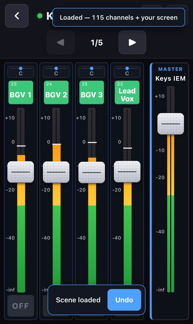 Loaded: Joel’s screen now starts with the vocals. Undo is right there.